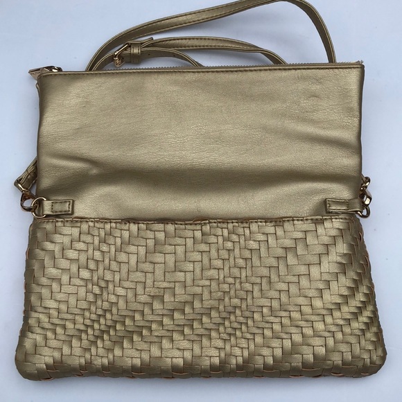 leather clutch w/ shoulder strap - Picture 2 of 7